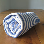 Peshtemal Striped Cotton Turkish Towel in Blue