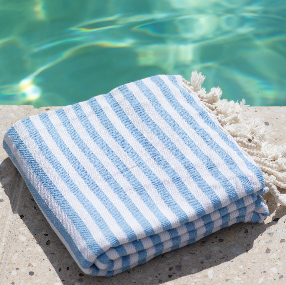 thumbnail image 2 of Birgie Hamam Cotton Peshtemal Towel - 90x180 Cm Beach Or Spa Towel - Quick Dry, Soft, Striped - OEKO-TEX 2 of 6